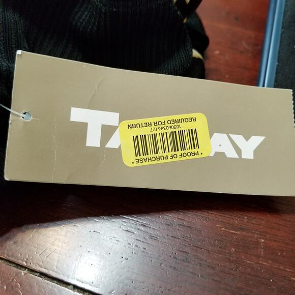 NWT's Tan Jay Black Jacket w/Animal Print Trim on Front Neck Cuffs Size S/P - Picture 9 of 10